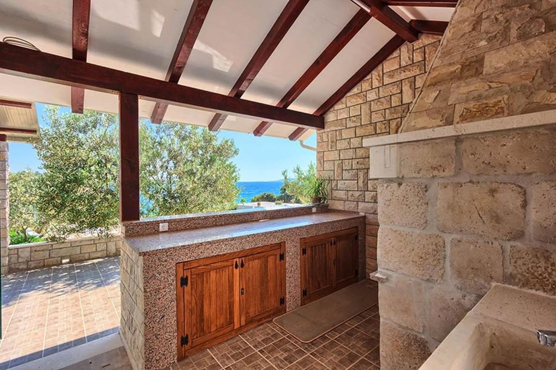 Traditional Dalmatian Stone House By The Sea Округ Горни Экстерьер фото